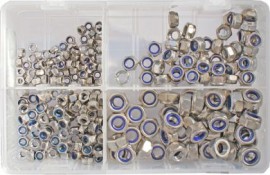 Assorted Stainless Steel Metric Nylocs (250)