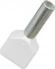 Twin Cord End 0.5mm - White